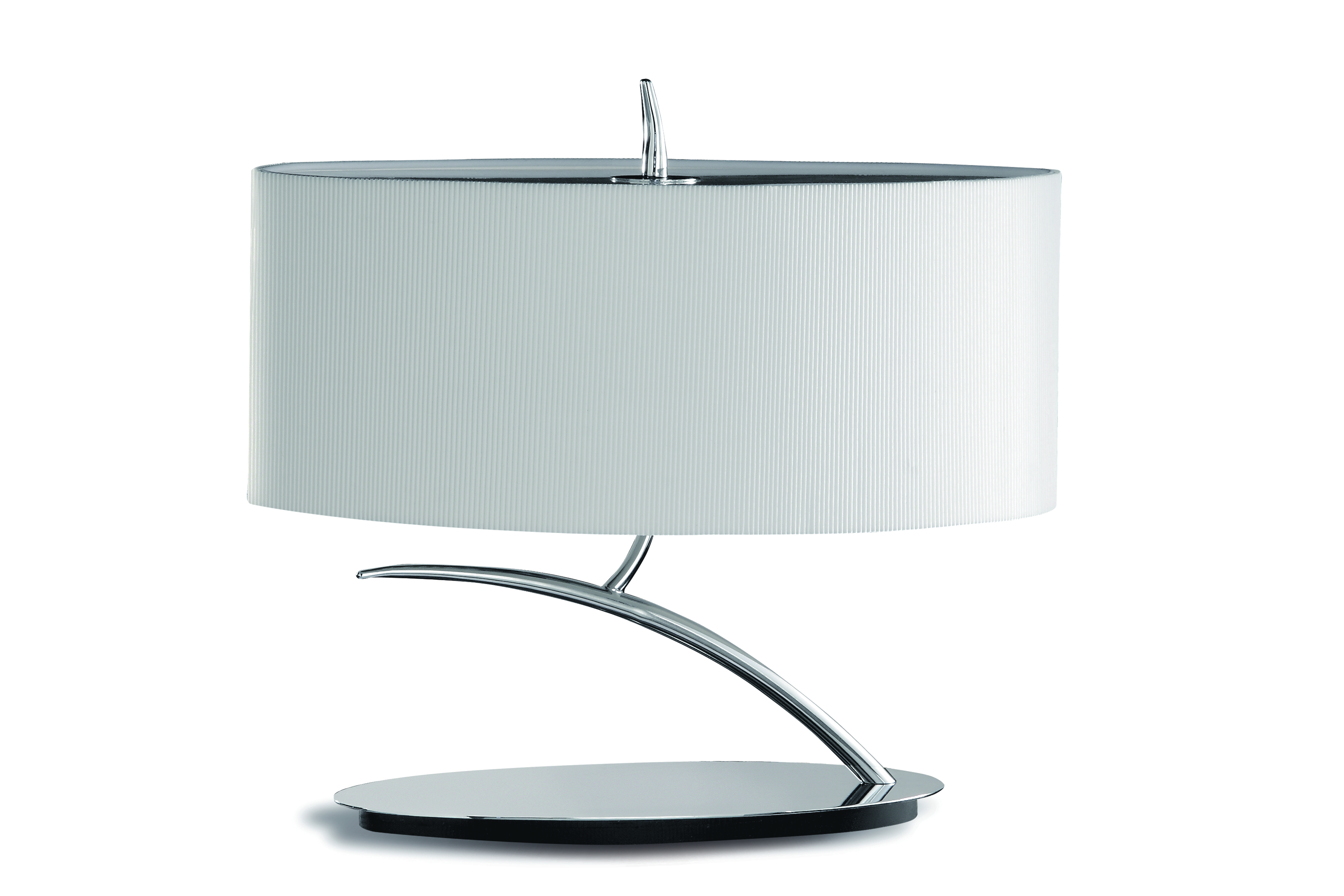 Eve Polished Chrome-Spain White Table Lamps Mantra Shaded Table Lamps